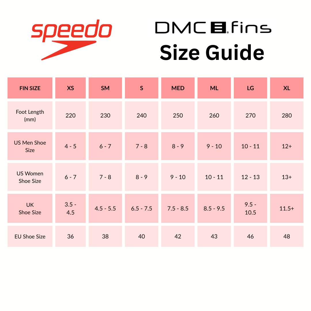 Speedo DMC Elite Fins White/Red - Frontrunner Colombo